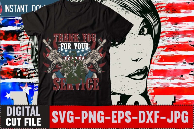 Thank You For Your Service T-shirt Design,Merica t-shirt design,merica rock n roll freedom diversity rights justice equalityio editable t shirt design in ai svg files,4th of july mega svg bundle,