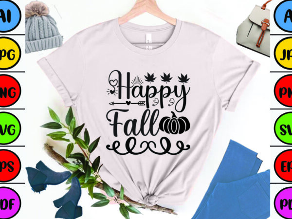 Happy fall graphic t shirt