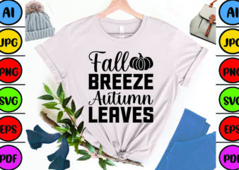 Fall Breeze Autumn Leaves t shirt graphic design