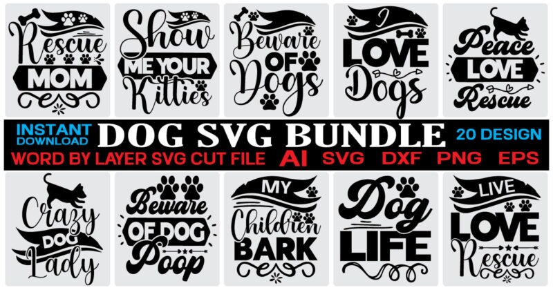 Dog Svg Mega Bundle,Dog Mom SVG Bundle, Dog Mom SVG, Paw SVG, Dog Lover Svg, Fur Mom Svg, Pawsitive Svg, Puppy Svg, Dog Sayings, Dog Clipart, Files for Cricut,Dog svg