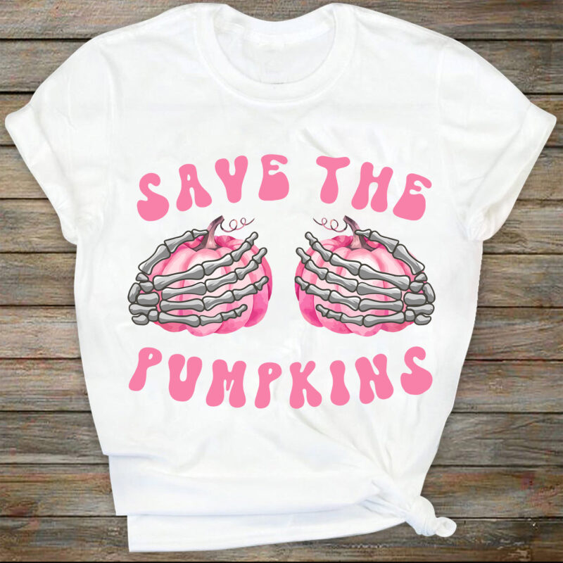 save the pumpkins, pink pumpkins, breast cancer awareness PNG, PNG file, digital download, digital image, sublimation design, breast cancer