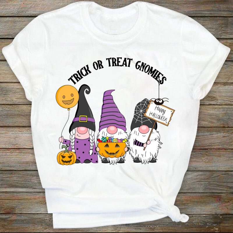 Trick or Treat Gnomies, Halloween Gnome Design, Halloween Gnome PNG, Halloween Gnome Sublimation Design, PNG File only