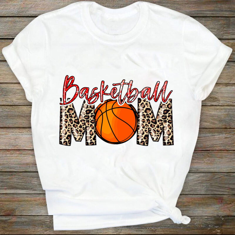 Basketball Mom PNG Image, Basketball Leopard Blue Design, Sublimation ...