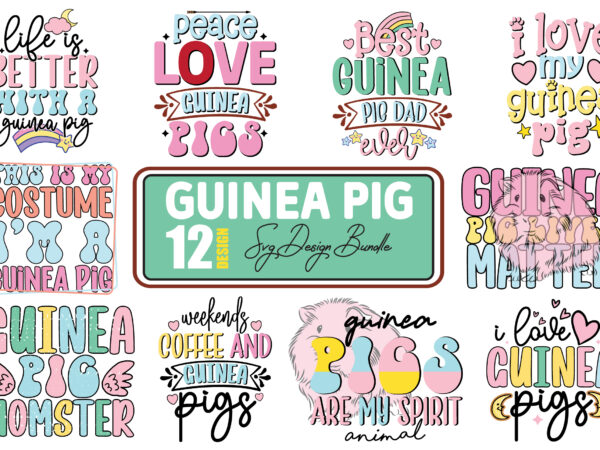 Guinea pig svg design bundle