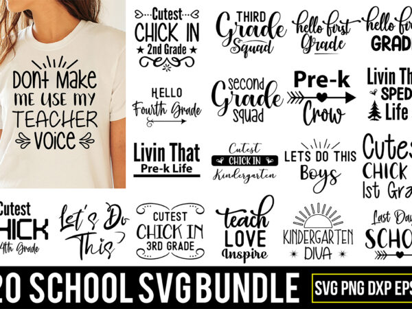 Back to school svg bundle t shirt template