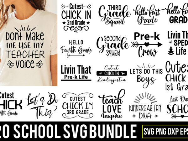 Back to school svg bundle t shirt template