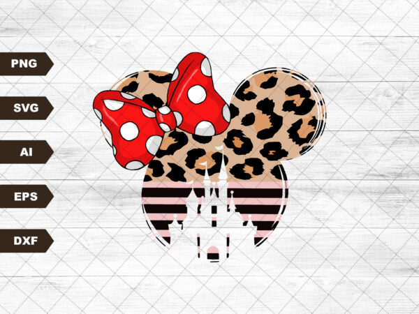 Mousesvg, leopard and rose mouse vacation design svg, sublimation design svg, graphic design, digital download