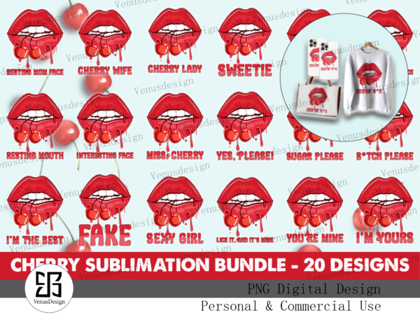 Cherry sublimation bundle – 20 designs