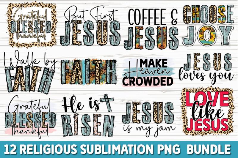 Religious Sublimation PNG Bundle