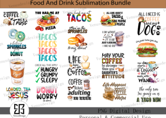 Food And Drink Sublimation t shirt graphic design
