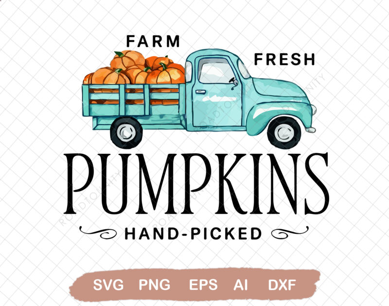 Farm Fresh Pumpkins PNG, Fall Pumpkins Sublimation, Pumpkin Png, Vintage Truck png, PNG Files Sublimation, Sublimate Designs, Autumn Clipart