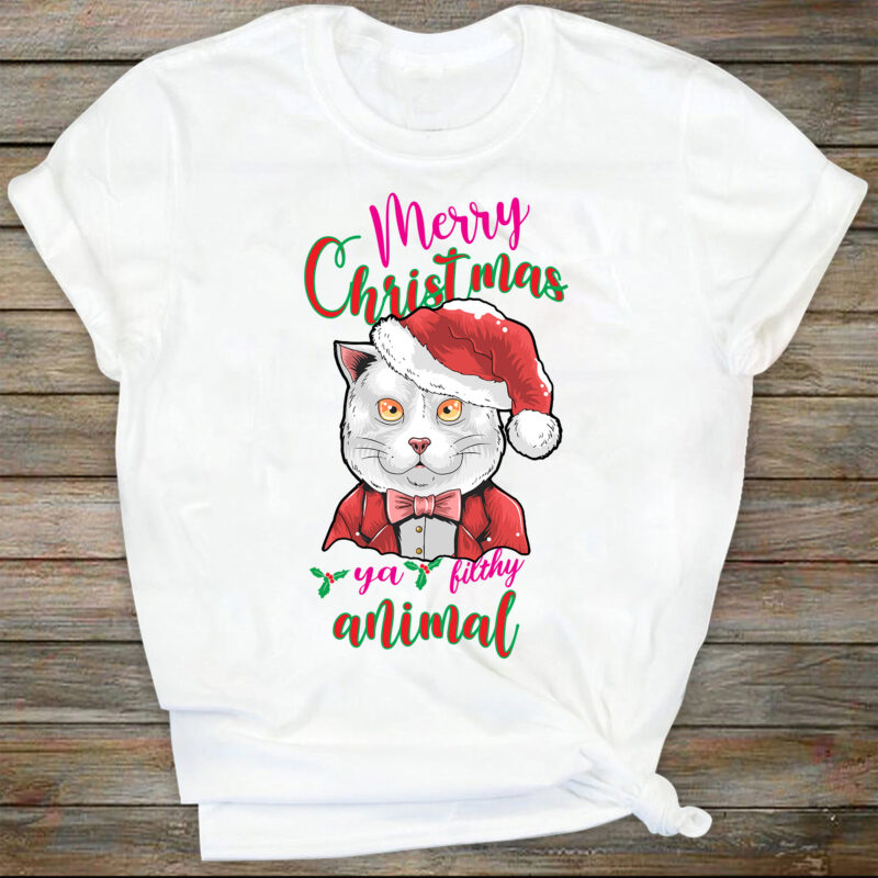 Merry Christmas Ya Filthy Animal, Christmas Design, Sublimation Design, Digital Download, PNG file