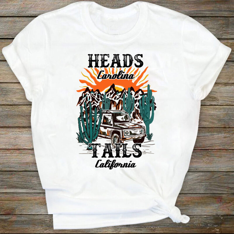 Heads Carolina Tails California, Sublimation Designs Downloads, Png, Digital Designs, Digital Downloads, County Png, Country Music