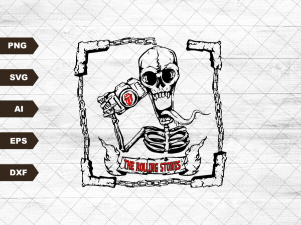 Rock n roll “no filter” skeleton,the stones svg, the stones svg, rollingstone t shirt design online