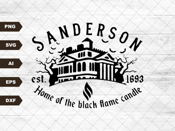 Sanderson est. 1963 svg, witch museum svg, hocus pocus sanderson crewneck, sanderson halloween svg, fall svg, witch shirt t shirt template vector