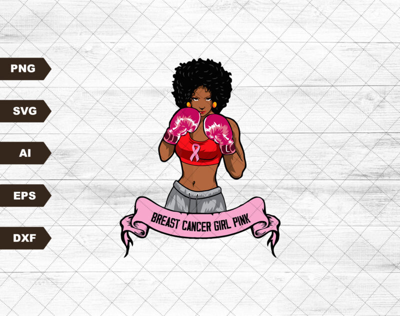 Breast Cancer Girl Pink Svg file, EPS file PNG file, Instant Digital Download, Cricut Cut File, Svg File for Cricut, Cuttable File