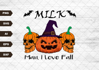 MILF man I love fall.digital.png pumpkin.fall leaves.fall.skulls. milf. t shirt designs for sale