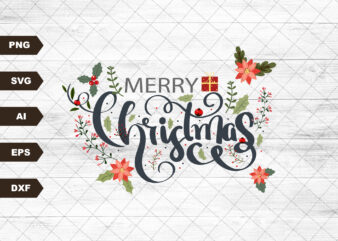 Merry Christmas Svg file, EPS file, PNG file, JPG file, Instant Digital Download, Cricut Cut File, Svg File for Cricut, Cuttable File