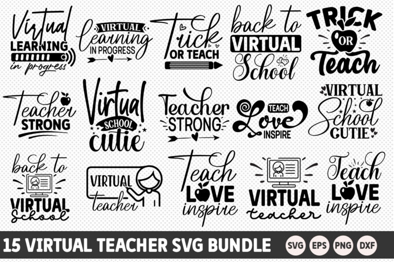 Virtual Teacher SVG Bundle