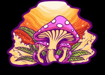 Magic mushroom t shirt designs for sale
