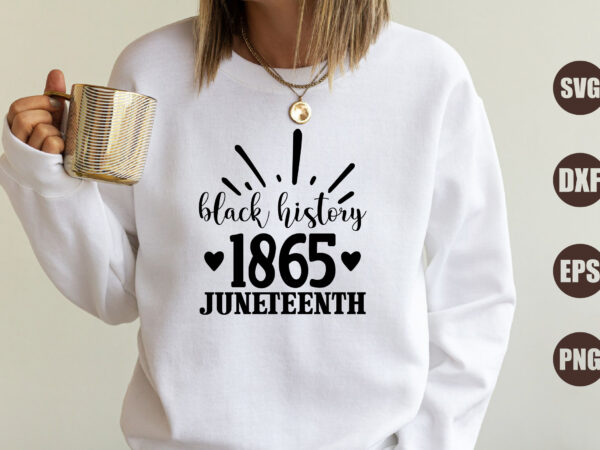 Black history 1865 juneteenth t shirt template