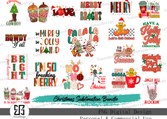 Christmas Sublimation Bundle t shirt vector file