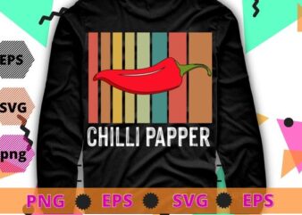 Vintage Chilli paper funny retro funny chilli retro gifts T-shirt design svg