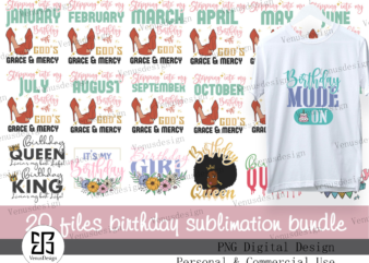 Birthday Queen Sublimation Bundle t shirt template