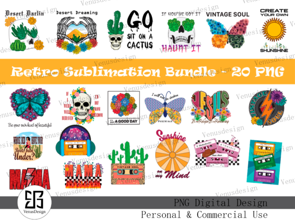 Retro sublimation bundle download t shirt design online Retro sublimation bundle download t shirt design online