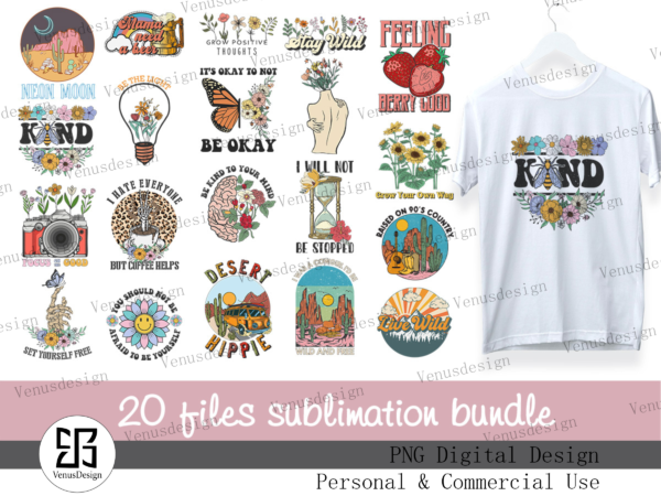 Retro vintage sublimation bundle t shirt design online