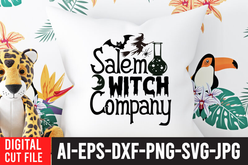 Salem Witch Company T-Shirt Design ,Salem Witch Company SVG Cut File , Halloween SVG Design , Halloween SVG Bundle , Halloween SVG Design Bundle , Halloween Bundle , Scary SVG