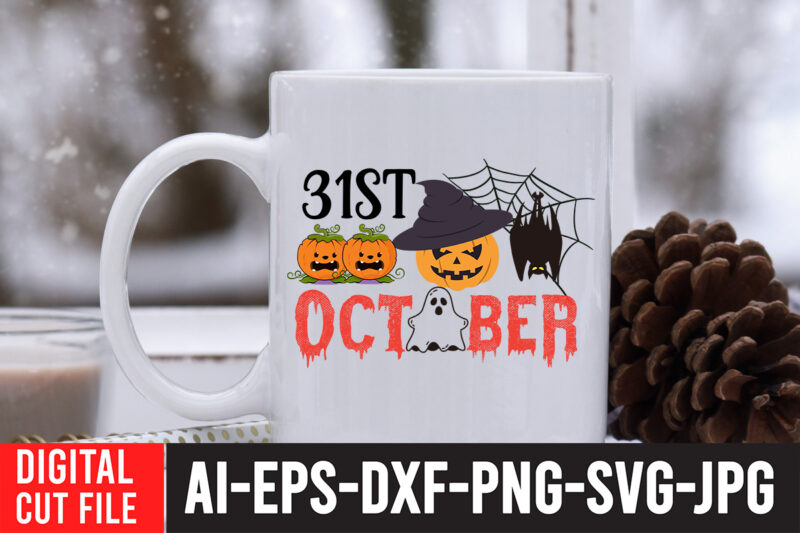 31st October T-Shirt Design ,31st October SVG Cut File , Halloween SVG Design , Halloween SVG Bundle , Halloween SVG Design Bundle , Halloween Bundle , Scary SVG Design ,