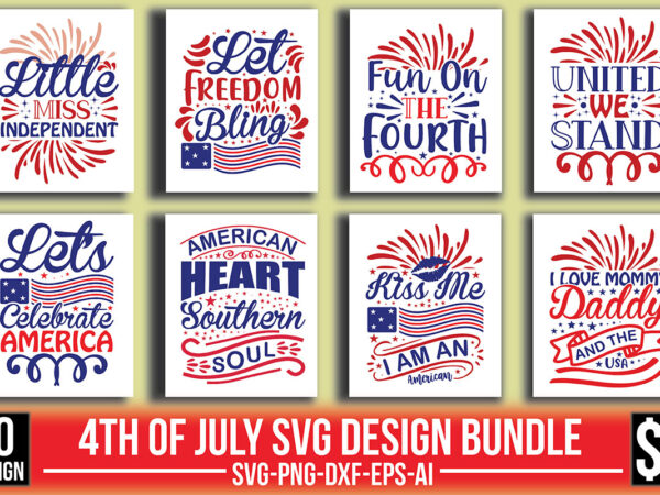 4th of july svg design bundle