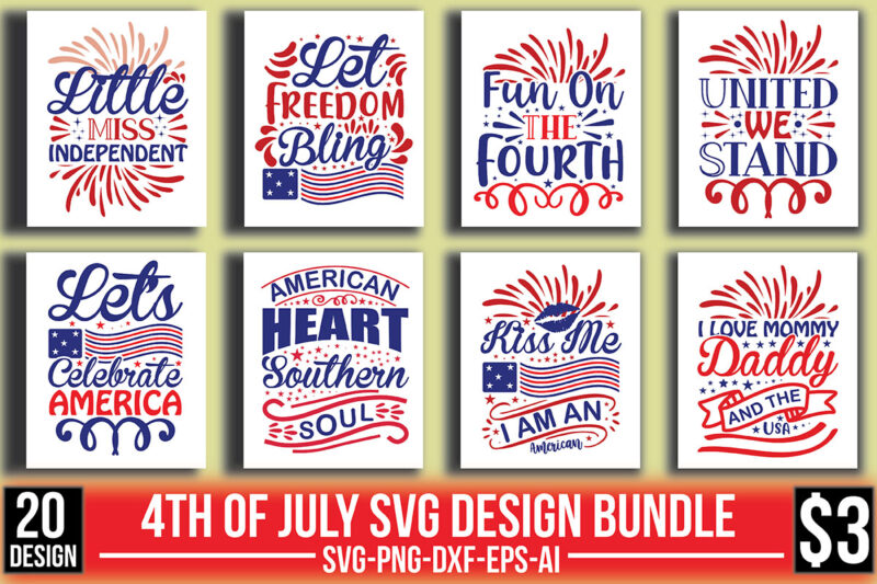 4Th Of July Svg Design Bundle