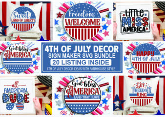 4th of July Decor Sign Maker Bundle