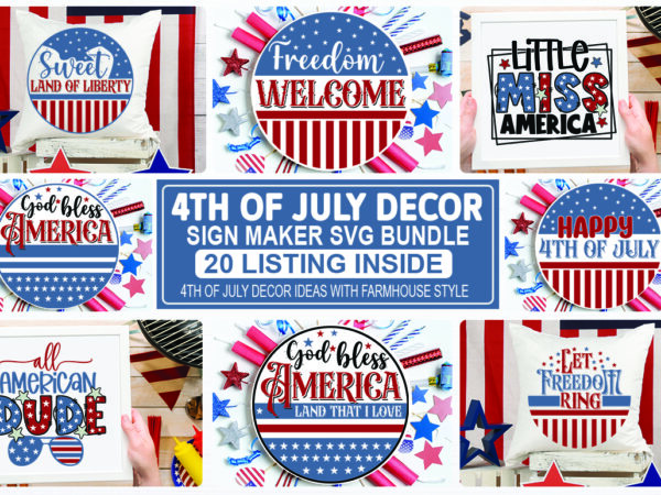 4th of july decor sign maker bundle