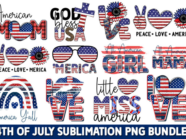 4th of july sublimation png bundle