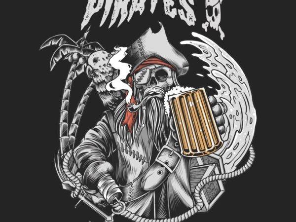 Pirates t shirt illustration