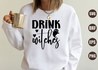 Drink witches t shirt vector illustration
