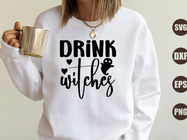 Drink witches t shirt vector illustration