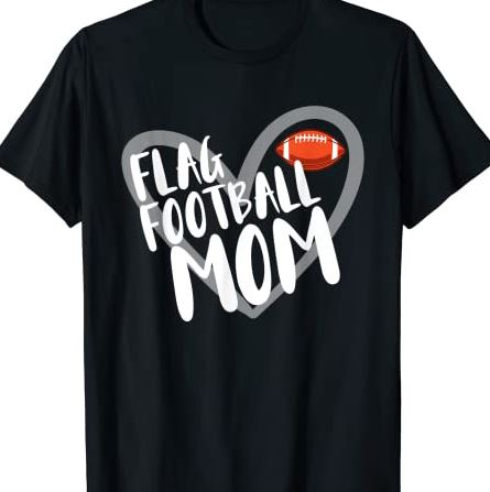 Flag Football Mom Heart T-Shirt CL - Buy t-shirt designs