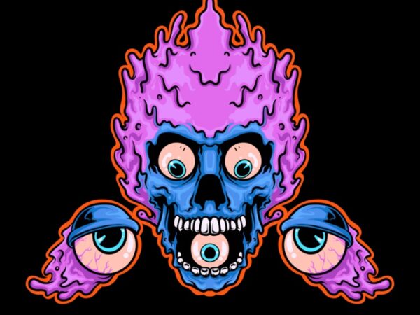 Skull gum t shirt template vector