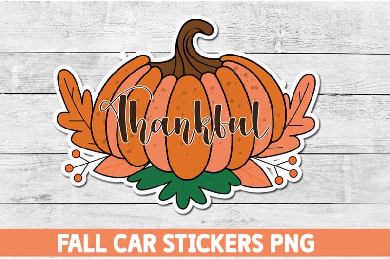 Fall Car Stickers PNG Bundle