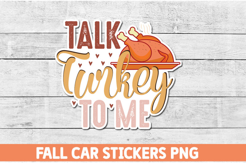 Fall Car Stickers PNG Bundle