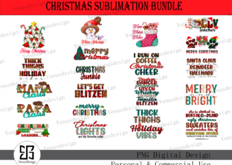 Christmas Sublimation Bundle t shirt vector file