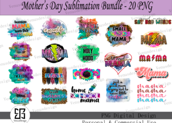 Mother’s Day Sublimation Bundle – 20 PNG