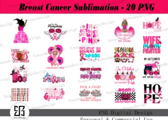 Breast Cancer Sublimation – 20 PNG