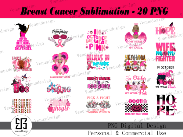 Breast cancer sublimation – 20 png t shirt template Breast cancer sublimation – 20 png t shirt template