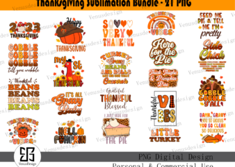 Thanksgiving Sublimation Bundle – 21 PNG
