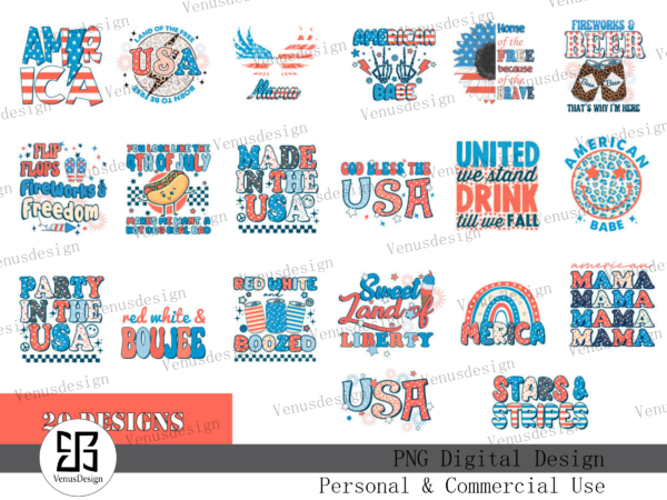 Retro independence day sublimation design